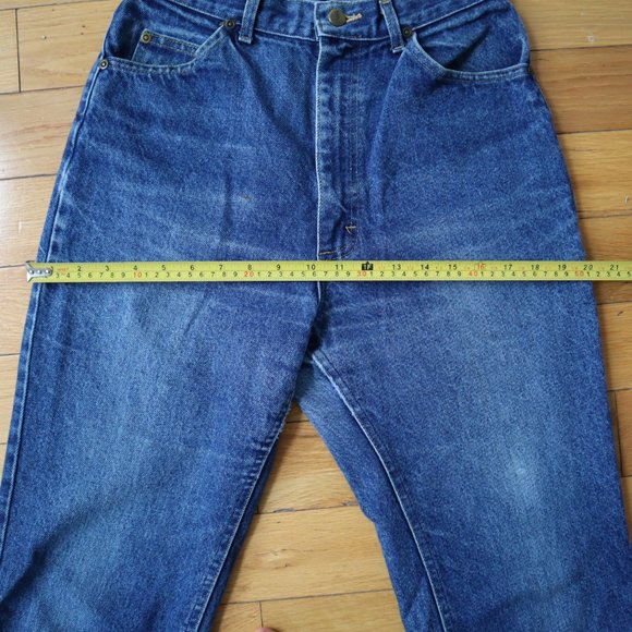Vintage L.L. Bean High Waisted Wide Leg Blue Jeans - Picture 14 of 16